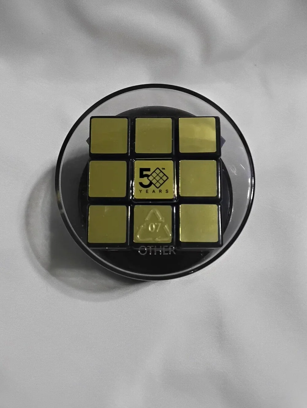 Rubik's Cube 50th Anniversary LTD Edition Gold Color Side with Case Sealed